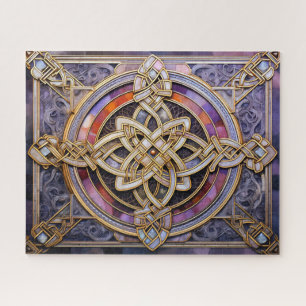 Keltische knoop Paarse ivoor knoopwerk Legpuzzel