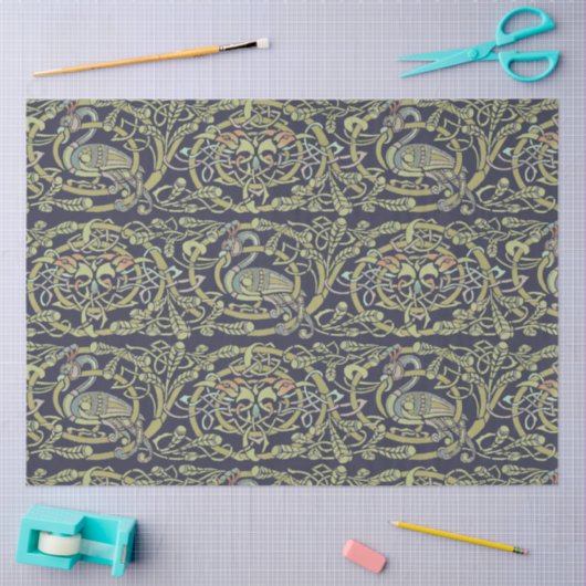  Keltische Knoop Pauw Vogels Patroon Frieze Tissuepapier (Craft)