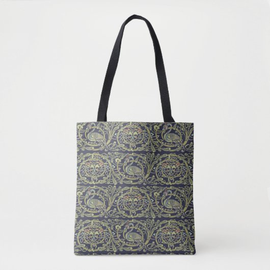  Keltische Knoop Pauw Vogels Patroon Frieze Tote Bag (Voorkant)