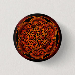 Keltische knoop ronde button 3,2 cm