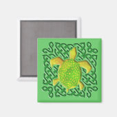Keltische Knoop Schildpad (Groene) Magneten (Voorkant / Achterkant)