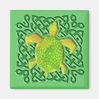 Keltische Knoop Schildpad (Groene) Magneten