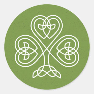 Keltische knoop Shamrock bruiloft Ronde Sticker