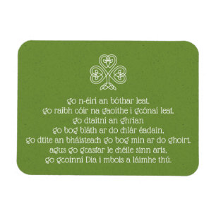 Keltische knoop Shamrock Gaelic Blessings Magneet