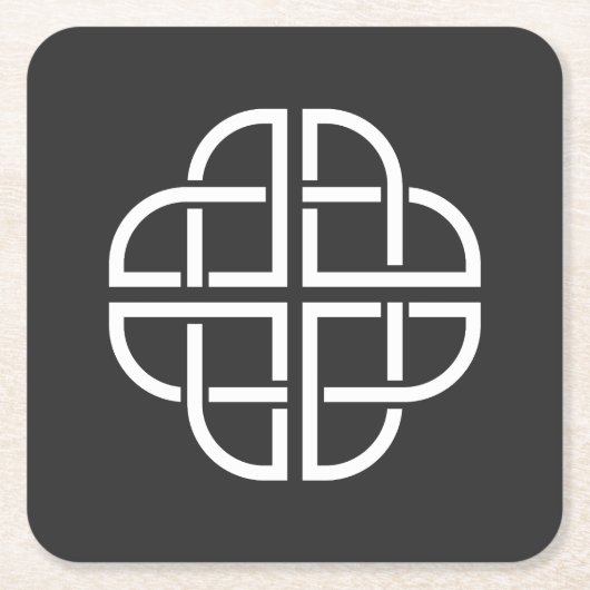 Keltische knoop - Symbool van de klavertjevier Kartonnen Onderzetters (Voorkant)
