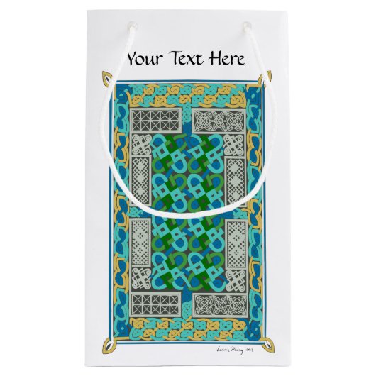 Keltische Knoop Tapijt Pagina Middeleeuws manuscri Klein Cadeauzakje (Achterkant)