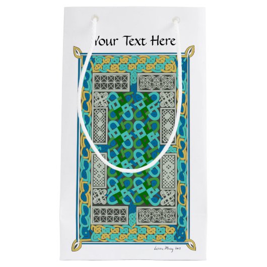 Keltische Knoop Tapijt Pagina Middeleeuws manuscri Klein Cadeauzakje (Voorkant)