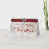 Keltische Knoop Triskelion Rood & Groen Kerst Kaar Feestdagen Kaart (Voorkant)