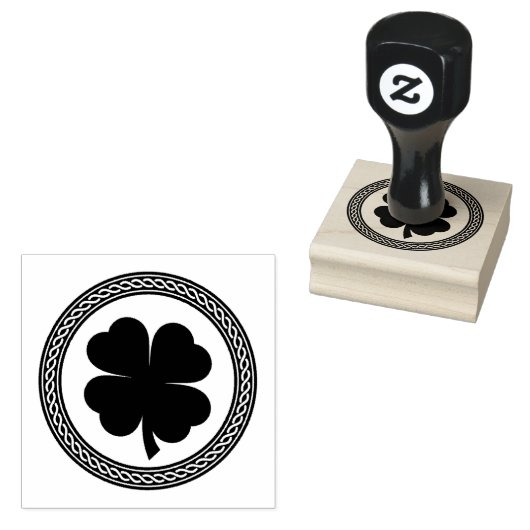 Keltische knoop vier blad klaver stempel (Gestempeld)