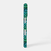 Keltische Knoop - Vierkant Blauwgroen iPhone 16 Hoesje (Rechterkant)