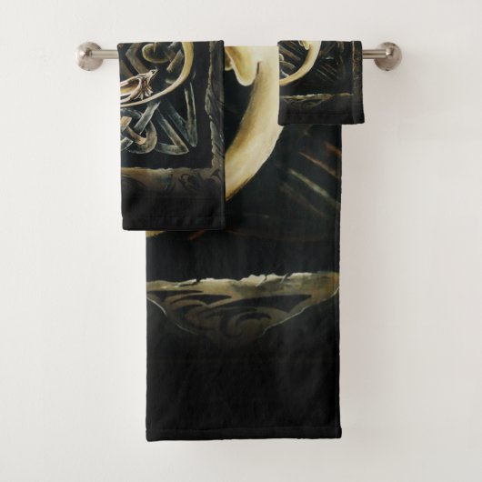 Keltische knoop werk crème draak bad handdoek (Insitu)