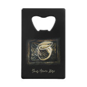 Keltische knoop werk crème draak creditkaart flessenopener (Voorkant)