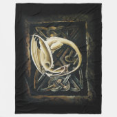 Keltische knoop werk crème draak fleece deken (Voorkant)
