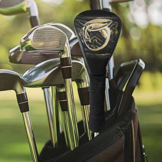 Keltische knoop werk crème draak golfheadcover