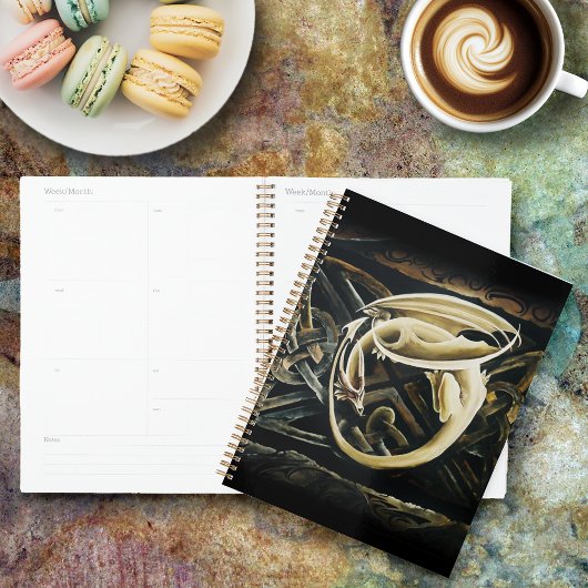 Keltische knoop werk crème draak planner