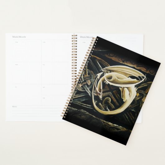 Keltische knoop werk crème draak planner (Display)