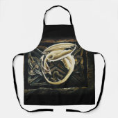 Keltische knoop werk crème draak schort (Voorkant)