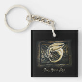 Keltische knoop werk crème draak sleutelhanger (voorkant)