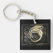 Keltische knoop werk crème draak sleutelhanger (Voorkant)