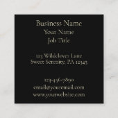 Keltische knoop werk crème draak vierkante visitekaartje (Achterkant)