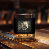 Keltische knoop werk crème draak whisky glas