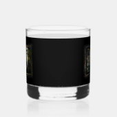 Keltische knoop werk crème draak whisky glas (Links)