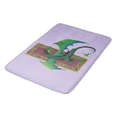 Keltische knoop werk groene draak Paarse Badmat (Gekanteld)