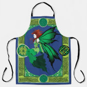Keltische knoop werk groene fee schort (Voorkant)