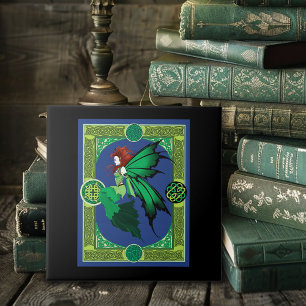 Keltische knoop werk groene fee tegeltje