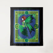 Keltische knoop werk groene fee wandkleed (Voorkant)