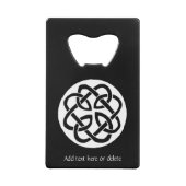 Keltische knoop werkcirkel creditkaart flessenopener (Achterkant)
