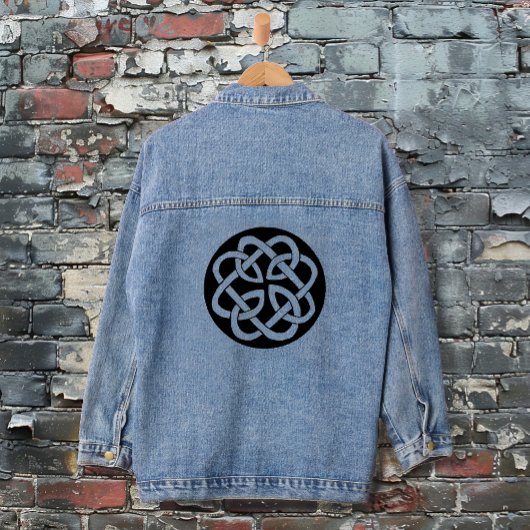 Keltische knoop werkcirkel denim jacket