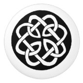 Keltische knoop werkcirkel keramische knop (Voorkant)
