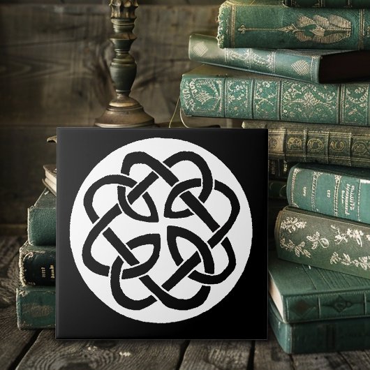 Keltische knoop werkcirkel tegeltje