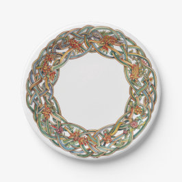 Keltische Knoopwerk en Zonnesymbolen Litha Papieren Bordje