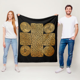 Keltische Knoopwerk Kruis Fleece Deken