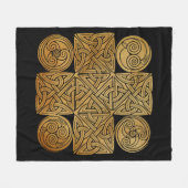 Keltische Knoopwerk Kruis Fleece Deken (Voorkant (Horizontaal))
