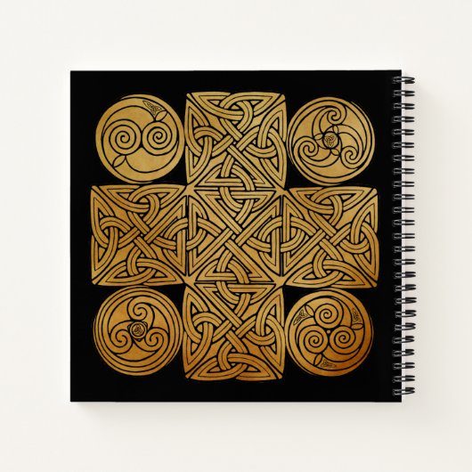 Keltische Knoopwerk Kruis Notitieboek (Achterkant)