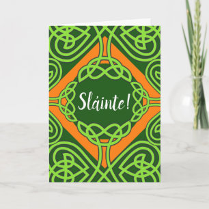 Keltische Knoopwerk Sláinte St. Patrick's Day Kaar Kaart