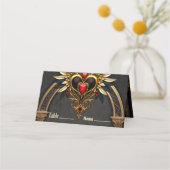 Keltische knopen en een hart in gotische elegantie plaatskaartje (Voorkant)