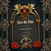 Keltische knopen en een hart in gotische elegantie save the date