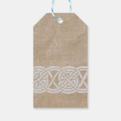 Keltische knopen op  jute cadeaulabel (Achterkant)