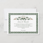 Keltische Knot Modern Floral Irish Wedding DANK U Kaart (Voorkant)