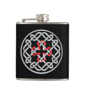Keltische Knot Red Metallic Liquor Flask Heupfles (Voorkant)