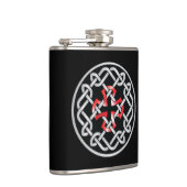 Keltische Knot Red Metallic Liquor Flask Heupfles (Rechts)