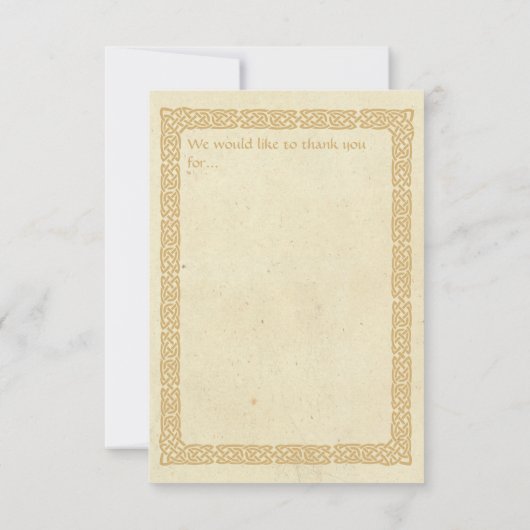 Keltische Knots Iers Gaelic Dank u Sjabloon (Achterkant)