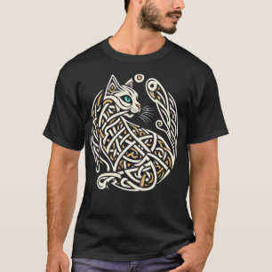 Keltische Knotwork Cat Art T-shirt