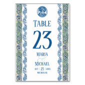 Keltische Knotwork Dragon Tafel Nummer Kaart (Voorkant)