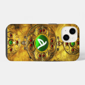 KELTISCHE KRIGERSSCHILD EMEALD ROBIJN EDELSTEEN MO iPhone HOESJE (Achterkant horizontaal)