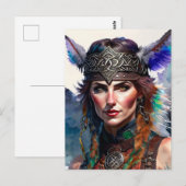Keltische krijger prinses briefkaart (Voorkant / Achterkant)
